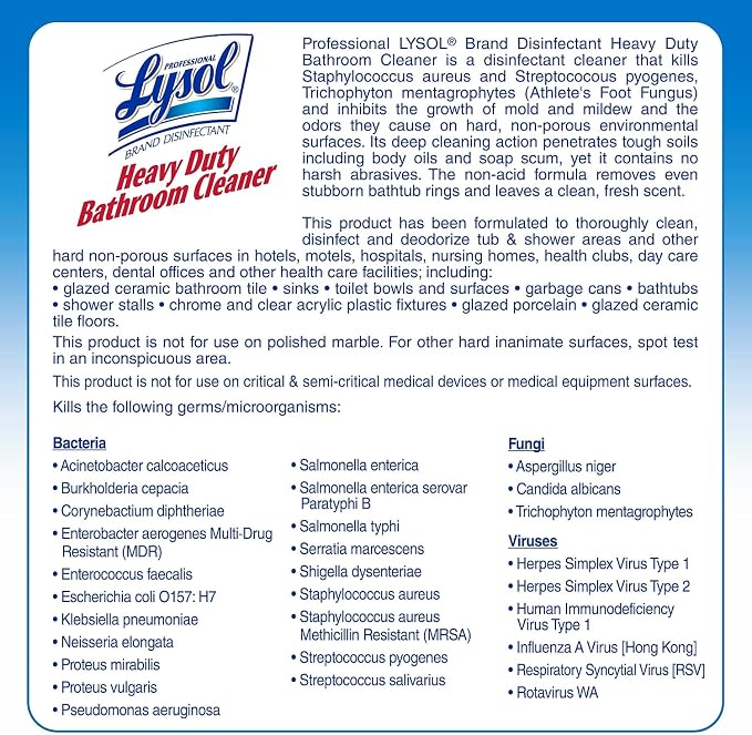 Professional LYSOL Brand Disinfectant Heavy-Duty Bathroom Cleaner