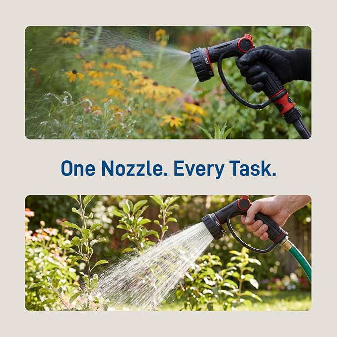Orbit 58993 7-Pattern Watering Nozzle with Thumb Control, Black