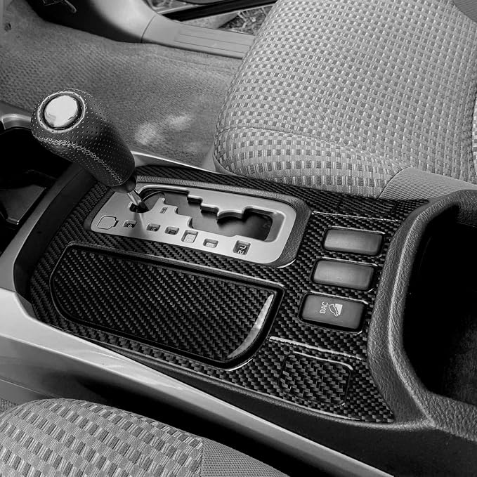 Gear Shift Interior Stickers Fit for Toyota 4Runner(N210) 2003-2009 | for 4 Runner SR5/Sport Edition/Limited | Real Carbon Fiber | Accessories | Center Console Gear Shift Panel | Thick Overlay