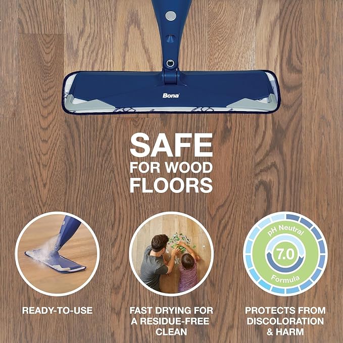 Bona Hardwood Floor Cleaner Refill - 128 fl oz - Unscented | Refill for Bona Spray Mops and Spray Bottles - Residue-Free Floor Cleaning Solution for Wood Floors