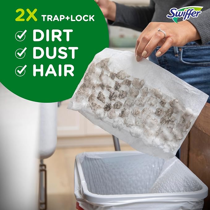 Swiffer Sweeper Heavy Duty Dry Multi-Surface Cloth Refills for Floor Sweeping and Cleaning,Unstopables Fresh Scent,20 Count (Pack of 4)