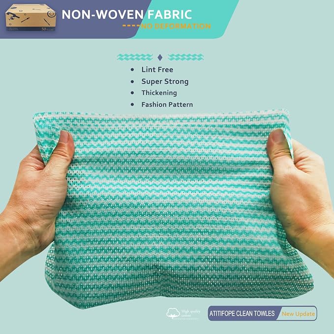 Heavy Duty Wipes Dish Cloths 50Pieces Reusable Wipes Multi-use Cleaning Cloths Towels | Multi-use Cleaning Cloths Towels