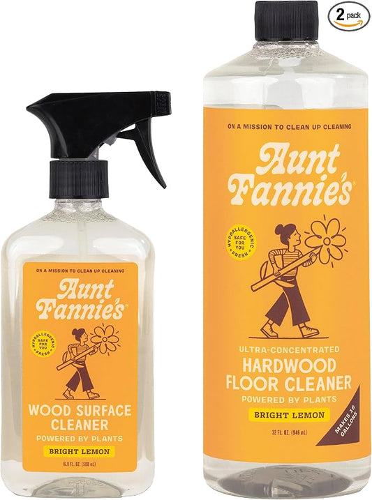 Aunt Fannie's Bundle: Hardwood Floor Cleaner and All-Purpose Wood Spray