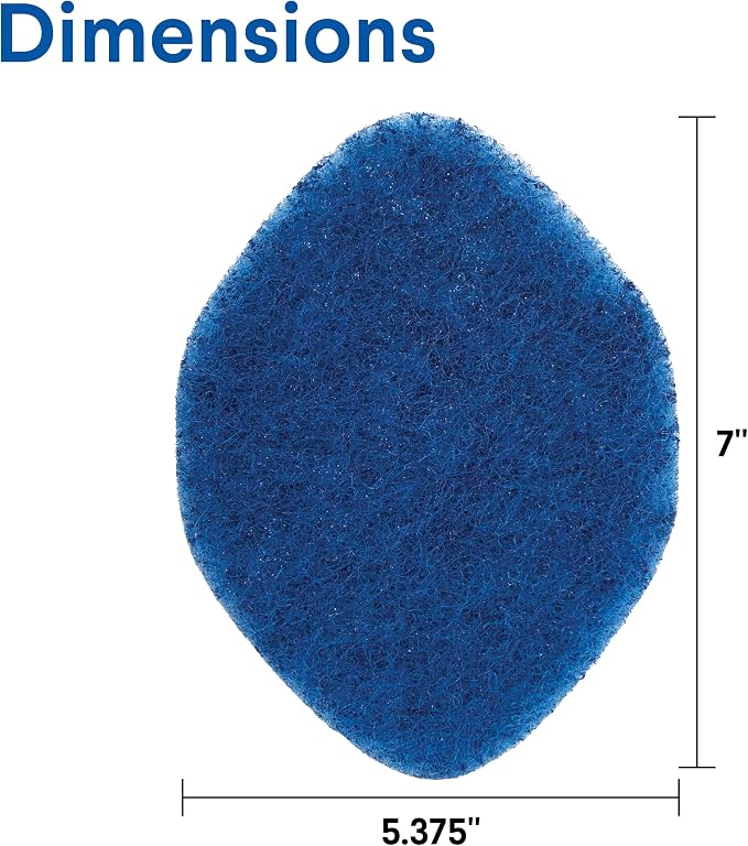 Clorox Extendable Tub & Tile Scrubber Refill, Diamond-Shaped Head Replacement Scrubber Pad, Blue