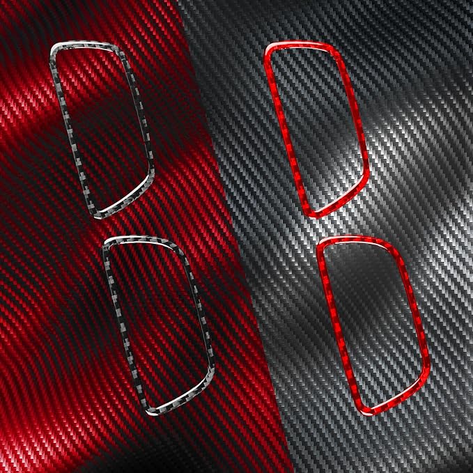 Real Carbon Fiber Trim for Honda CRV Accessories | for CR-V 2012 2013 2014 2015 2016 Defogger Air Outlet Vent Panel Sticker Interior Thick Overlay Decal