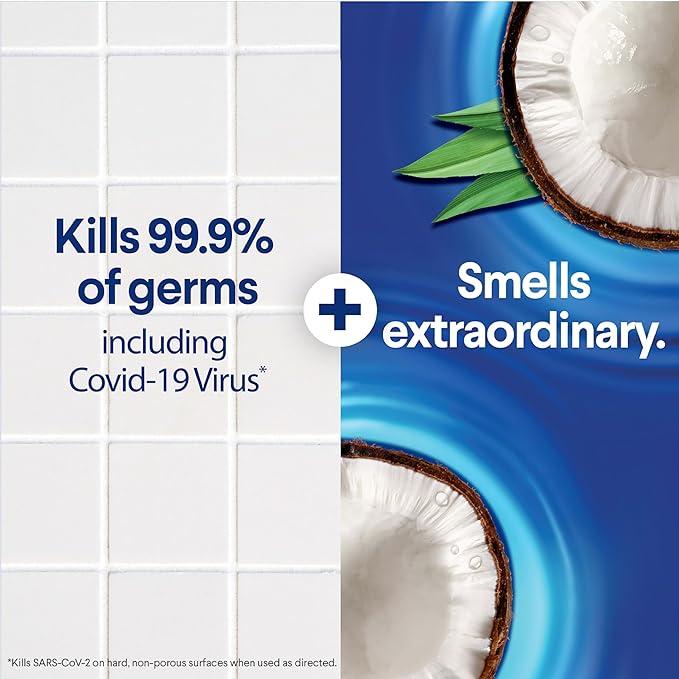 Clorox Scentiva Disinfecting Wet Mopping Cloths, Coconut and Waterlily, 24 Refills (Pack May Vary)