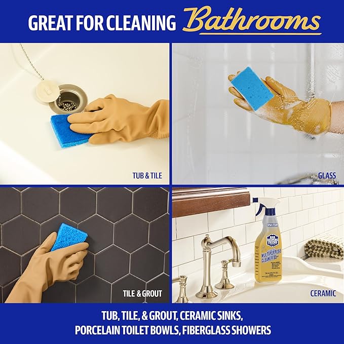 Bar Keepers Friend Soft Cleanser 26 oz + Spray & Foam Multipurpose MORE Spray Cleaner 25.4 oz, Multi Purpose Cleaner Bundle, Removes Grease, Rust Stains, Soap Scum & More in Home & Outdoors