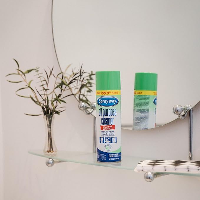 Sprayway All Purpose Cleaner Foaming Spray | Fresh Scent | 19oz | 1 Pack | Disinfectant, Foaming Multi-Surface Cleaner, Cuts Grease & Grime | Kills 99.9% of Germs
