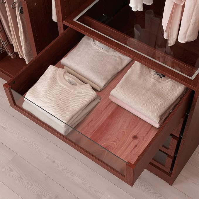 Homode Cedar Closet Liner Planks, Set of 8 Drawer Liners, Tongue and Groove, Aromatic Cedar Wood Panels for Clothes Storage, 11.5 x 4 x 0.4 Inches