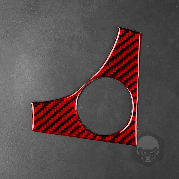 Red Real Carbon Fiber Trim for Nissan Rogue Accessories | for 2014-2020 / Rogue Sport 2017-2022 Engine Ignition Start Stop Panel Sticker Interior Thick Overlay Decal