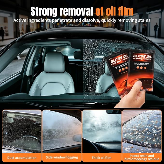Windshield Cleaner Kit – Ceramic Coating & Rain Repellent | Ceramic coating & rain repellent windshield cleaner kit w/ oil film remover – streak-free for cars trucks SUVs & home glass