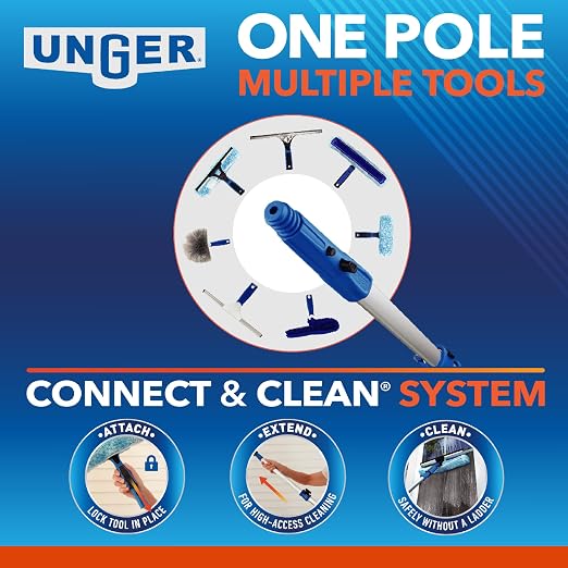 Unger 16" Stainless Steel Window Squeegee, Streak-Free