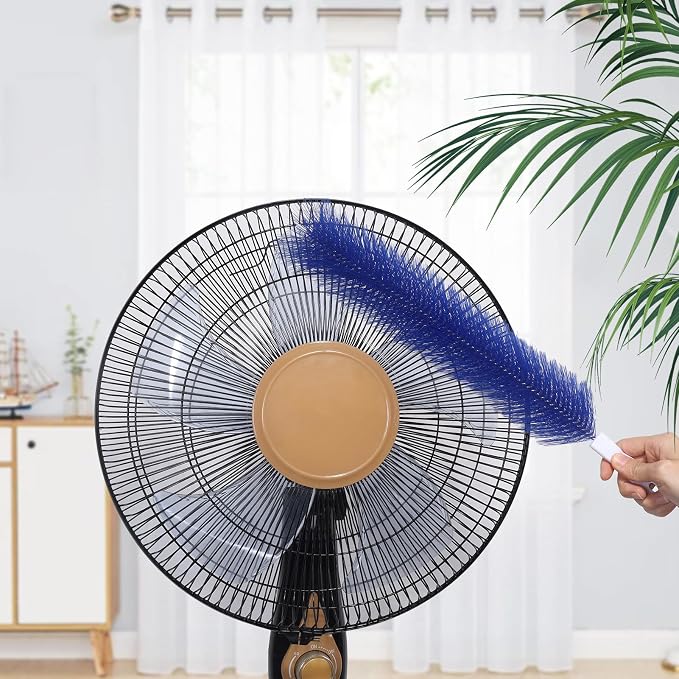 3 Pcs Fan Cleaning Brush Bendable Cobweb Duster - Microfiber Head, Washable - Ideal for Ceiling Fan Blades, Air Vents, Curtains, Cars - Reusable Dust Remover
