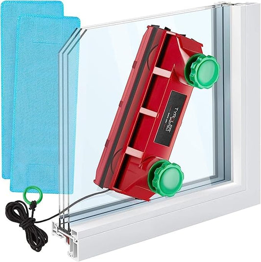Tyroler The Glider D-4 Magnetic Window Cleaner Tool Fits Windows 0.08"-1.6" | | Double Sided Outside Window Cleaner Tool Fit Windows 0.08"-1.6" Thick | Magnet Window Cleaner Tool, Magnetic Glass Cleaners