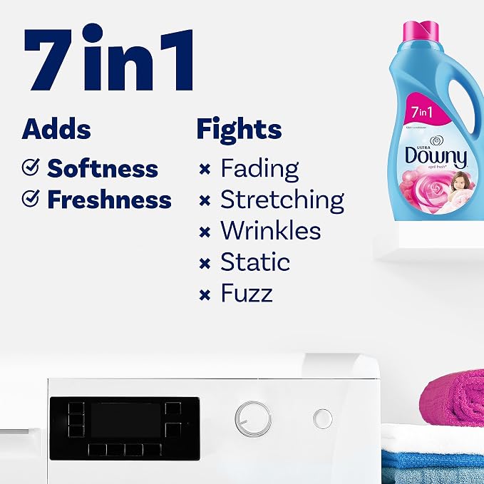 Downy Ultra Laundry Liquid Fabric Softener (Fabric Conditioner), April Fresh, 44 fl oz, 60 Loads