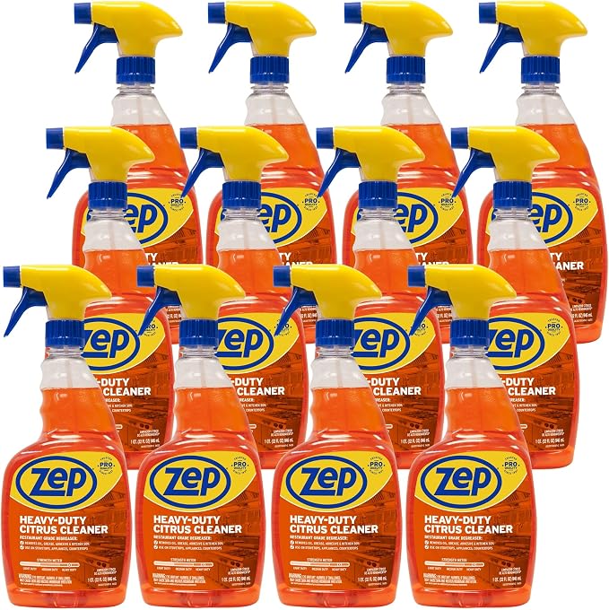Zep Heavy-Duty Citrus Cleaner - 32 Ounces (Case of 12) ZUCIT32 - Removes Oil, Grease, Adhesive and Kitchen Soil…