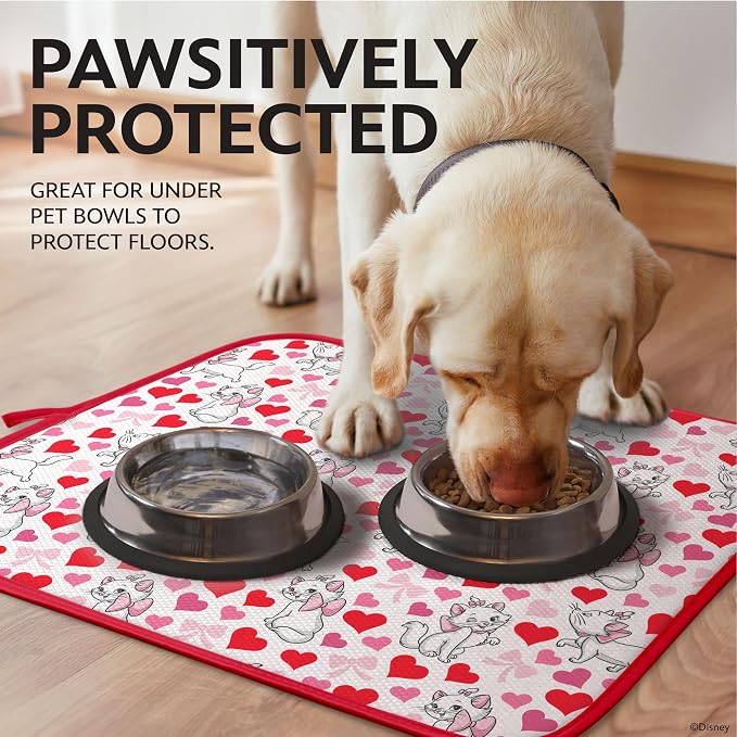 Disney Dish Drying Mats for Kitchen Counter (2 Pack) – 16" x 18" Absorbent Kitchen Drying Mats for Dishes – Fast-Drying, Machine Washable Dish Mats – Aristocats