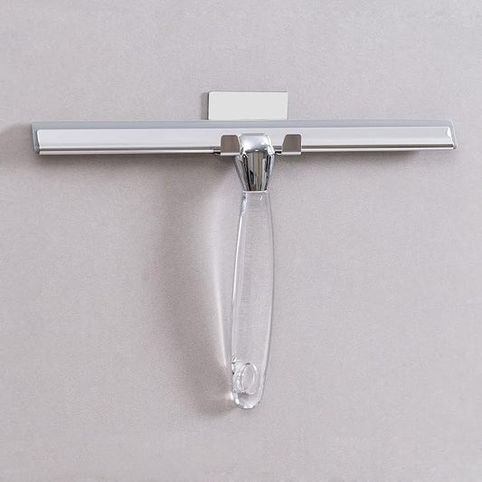 Ettori Shower Squeegee for Glass Door, Squeegee for Shower Glass Door, Bathroom, Window and Car Glass, 12 Inches with Clear Acrylic Handle