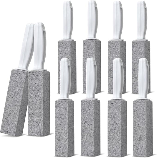 Emycool Pumice Stone Toilet Bowl Cleaner, 10 Pack Toilet Pumice Stone with Handle for Toilet Cleaning Toilet, Bathtubs, Sinks, Swimming Pools, Grills