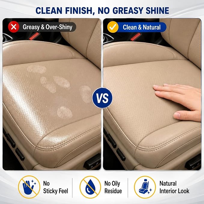 2026 Upgrade Car Interior Foam Cleaner, 150ML Multi-Enzyme No Rinse Car Seat Cleaner Spray for Leather, Dashboard, Vinyl, Plastic & Fabric, with Sponge & Microfiber Towel (1PCS)