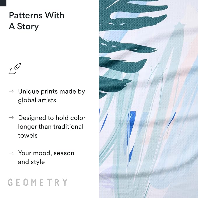 GEOMETRY Kitchen Tea Towels - Quick Dry Microfiber Dish Towels for Kitchen Create, 18" x 30" 1 Pack