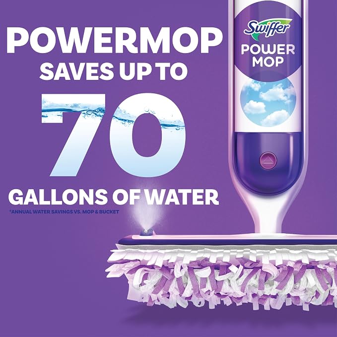 Swiffer PowerMop Wood Mopping Pad Refills for Floor Cleaning, 11 Count (Pack of 2)