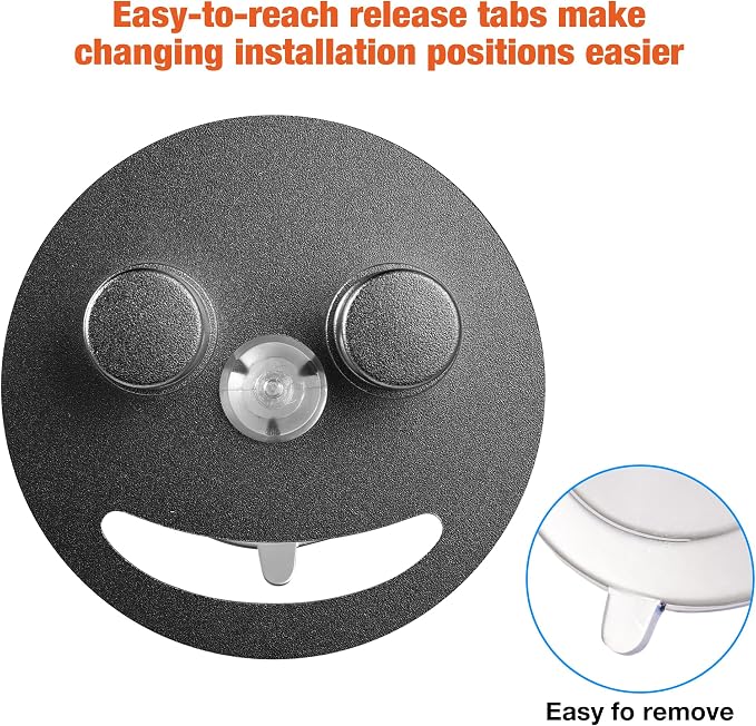Smiley Face Sponge Holder， Black 2-Pack
