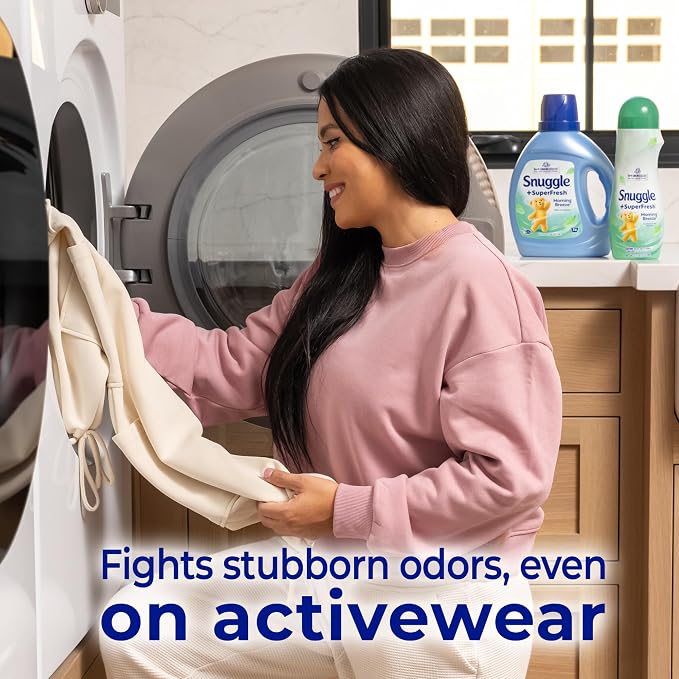 Snuggle SuperFresh In Wash Scent Booster, Morning Breeze, 21oz, 4-Pack | Fragrance enhancer for clothes, bedding and activewear, Bead form, Works in all machines, water temperatures and quick wash.