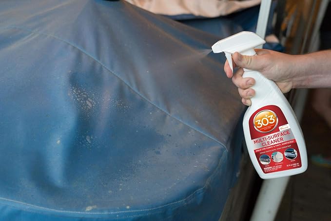 303 Marine Multi-Surface Cleaner for Vinyl & Canvas, 32 oz | Removes dirt, grime, and stains from vinyl, canvas, upholstery, and other marine surfaces.