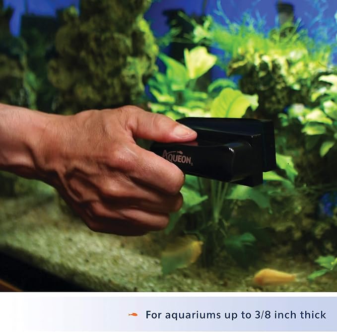 Aqueon Aquarium Algae Scraper, Fish Tank Magnetic Glass Cleaner for Glass/Acrylic, Medium