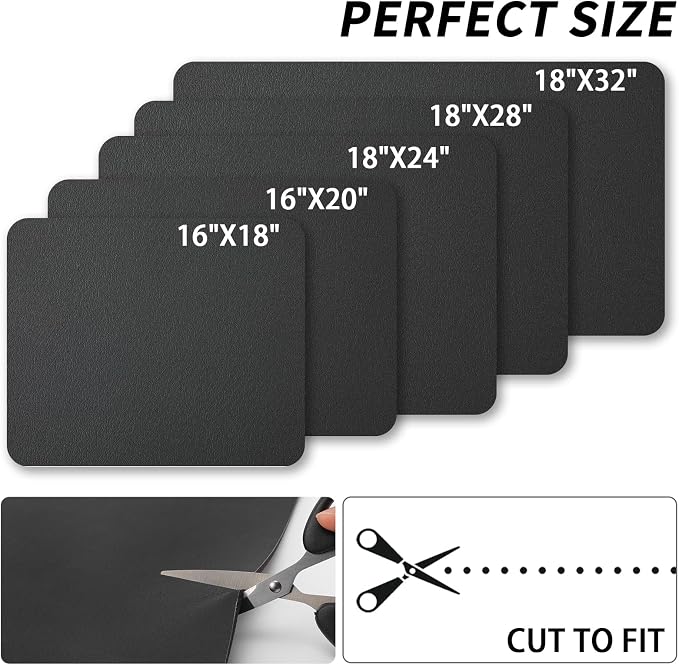 HotLive Dish Drying Mat for Kitchen Counter, Heat Resistant Drainer Mats with Non-slip Rubber Backed, Hide Stain Kitchen Super Absorbent Draining Mat, Easy to Clean Dish Rack Pad, Black 18"x32"