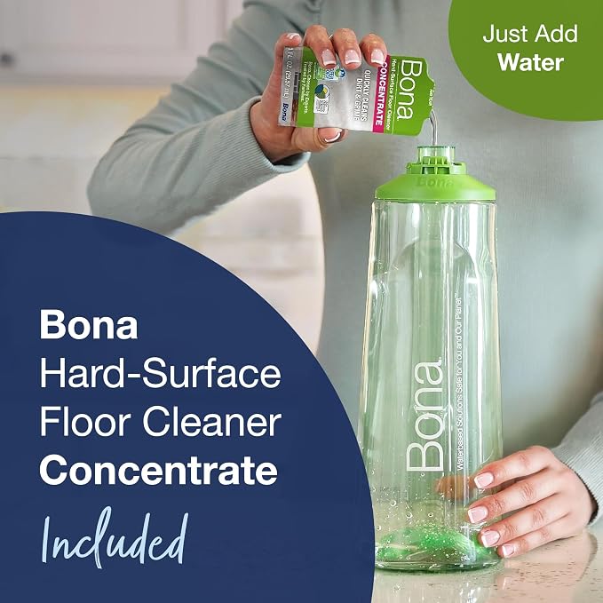 Bona Multi-Surface Floor Premium Spray Mop - Includes Multi-Surface Floor Cleaner Concentrate and Machine Washable Microfiber Cleaning Pad - For Stone, Tile, Laminate and Vinyl LVT/LVP Floors