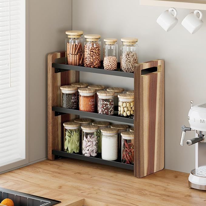 Bathroom Counter Organizer,Bathroom Counter Shelf,Bathroom Organizers,Organizers and Storage,Under Sink Organizer,Cologne Organizer For Men,Cologne Cabinet,Vanity Shelf(Acacia 3 Tier)