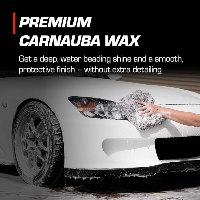 Holley Wash + Wax - 2-Stage Shampoo & Wax - 16 oz. | High-Performance Car Care, Washing Liquid - Soap Concentrate with Carnauba Protective Wax - For all car types