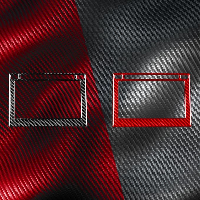Real Carbon Fiber Trim for Toyota Camry Accessories | for 2012 2013 2014 Dashboard GPS Navigatiion Display Screen Panel Frame Sticker Interior Thick Overlay Decal