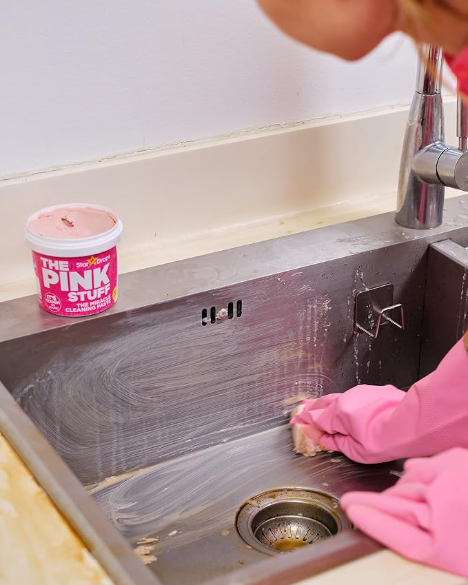 Stardrops The Pink Stuff Cleaning Paste 500g, Multi Purpose Cleaner for Kitchen, Bathroom, Tiles, Glass, Shower, Oven, Sink, Stainless Steel, Removes Grease, Grime & Stains (Pack of 2)
