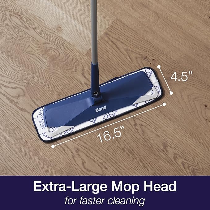 Bona Ultimate Hardwood Floor Care Kit – Pivoting Mop, Cleaning Solution & Refill, Floor Polish, Microfiber Pads for Dusting, Mopping & Polishing
