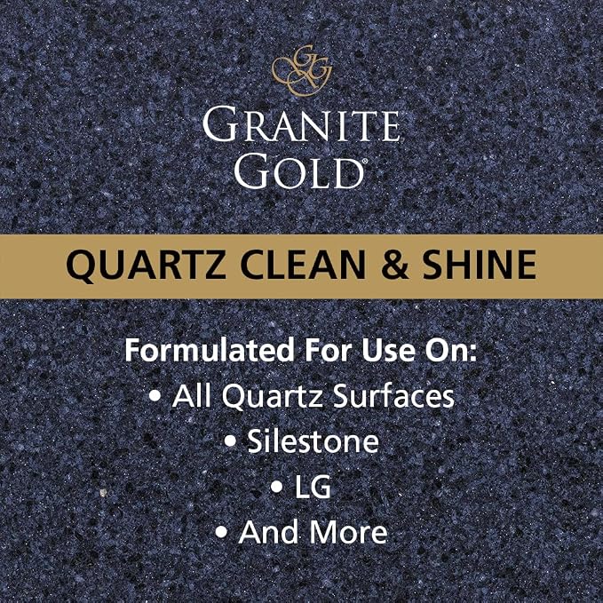 Granite Gold Quartz Clean & Shine Streak-Free Cleaner, Deeps Cleans and Polishes Quartz and Natural Stone Surfaces Including Silestone, LG, and More, 64 Fl Oz