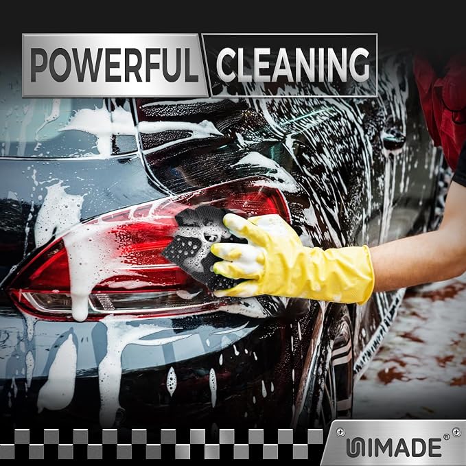 UNIMADE Microfiber Cleaning Cloth, 200 Pack Microfiber Towels for Cars Reusable Shop Rags Bulk Lint Free Cleaning Towels for Car Kitchen Automotive Bar Mechanic Restaurant Garage, 11.5"x 11.5", Black