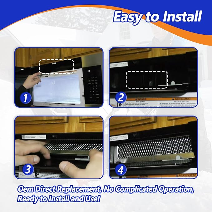 Quality Microwave Filter Fit for Frigidaire FGMV17WNVFA FMV152KSA FMV152KBA FMV152KMA FMV152KQA FMV152KWA for Electrolux EI30SM35QSA EMOW1911ASA for Kenmore and Uni Microwaves