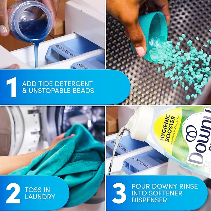 Downy RINSE & REFRESH Laundry Odor Remover and Fabric Softener for Activewear, Active Fresh Scent, 48 oz