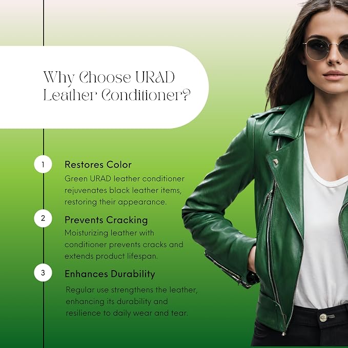 Leather Conditioner 7oz (200g) Green – Compact, Color-Revitalizing Leather Care for Green Shoes, Bags, Jackets, and Accessories