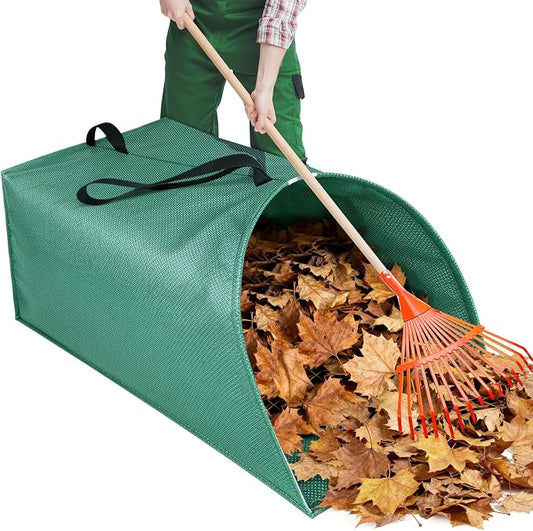 60 Gallon Leaf Collector, Collapsible Lawn & Leaf Bag for Yard Cleanup | Heavy-Duty Leaf Pickup Tool, Reusable Dustpan-Style Yard Waste Bag for Leaves, Grass Clippings, Debris, and Lawn Trash