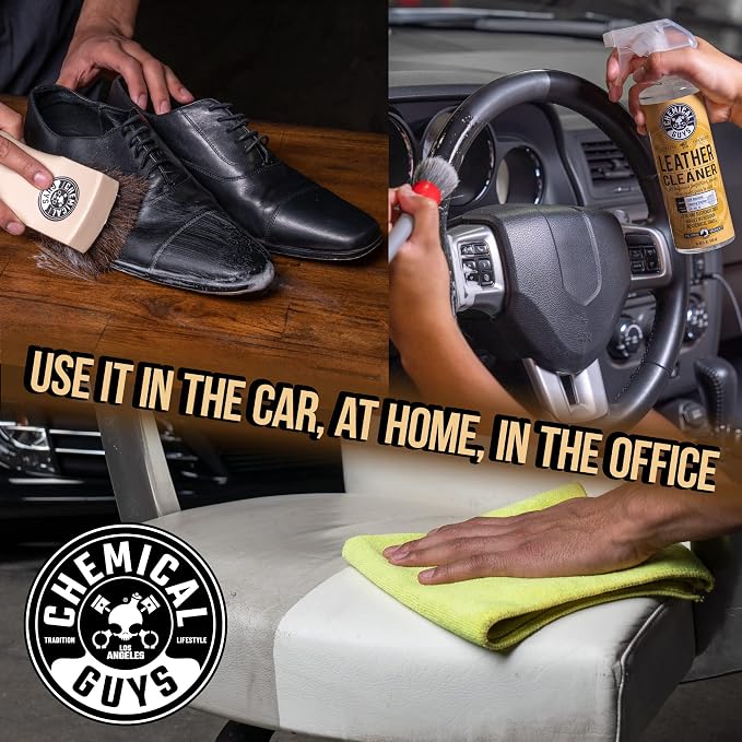Chemical Guys, Colorless & Odorless Leather Cleaner for Interiors, 1 Gallon | For car seats, furniture, apparel, boots, pH balanced for natural, synthetic, faux and pleather, professional size