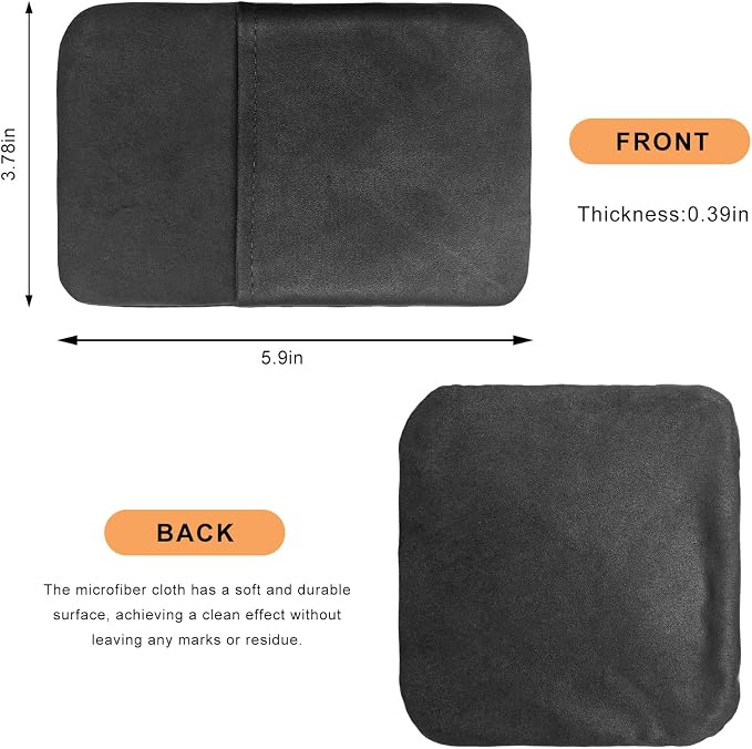 2 PCS Car Screen Cleaner, Square Microfiber Cloth Non-Scratch Auto Touchscreen Cleaning Wipes, Foldable Touch Screen Pad Universal Cleaning Tool for Vehicle Dashboard Display (Square+Rectangle)