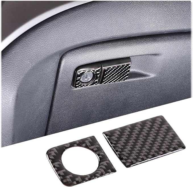 Car Glove Box Trim Cover for Honda Pilot 2016-2022/Ridgeline 2017-2023/Passport 2019-2023, Co-Pilot Storage Organizer Glove Box Switch Trim Sticker, Carbon Fiber (Passenger Glove Box Switch Sticker)