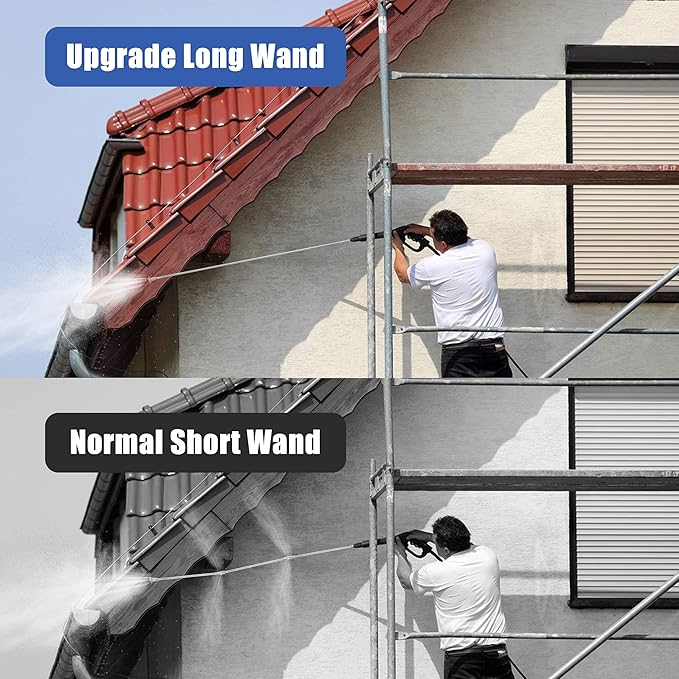 Pressure Washer Wand Extension, 240 Inch, Stainless Steel | Replacement Lance with 1/4" Quick Connect Fitting, 4000 PSI, 4 Wands – 60" Each Wand