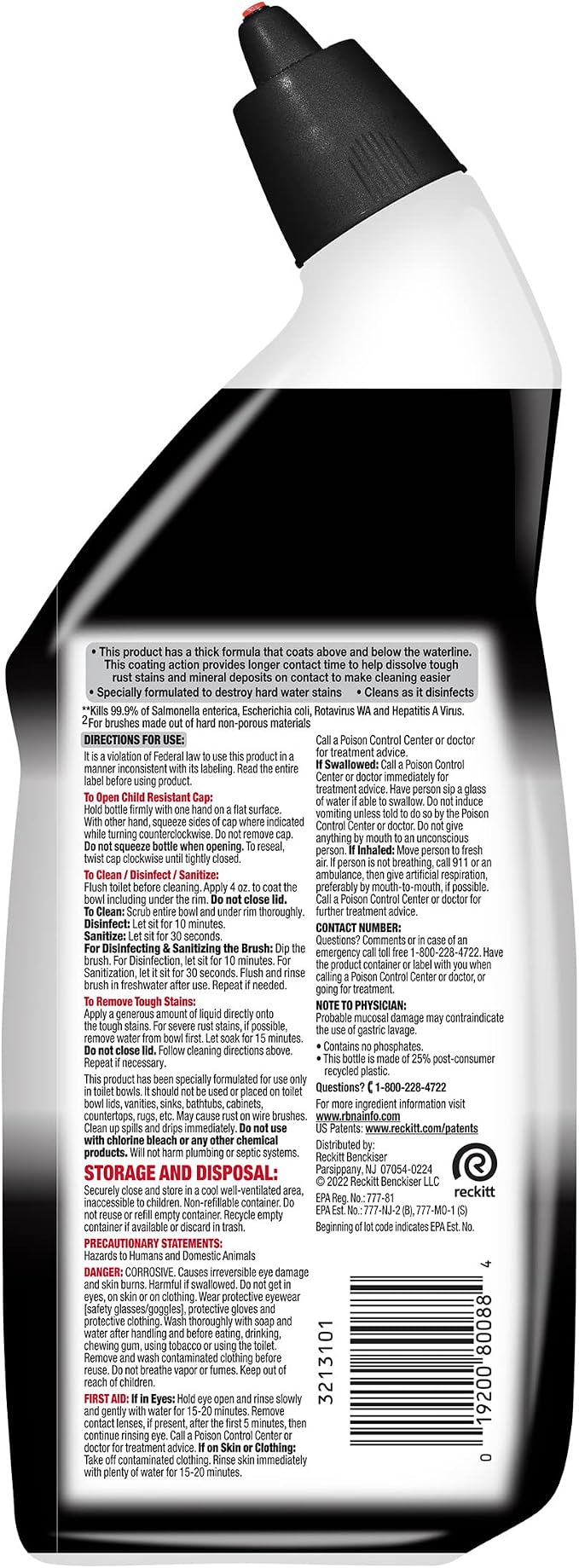Lysol Lime & Rust Remover Toilet Bowl Cleaner, 48oz (2X24oz), 10X Cleaning Power