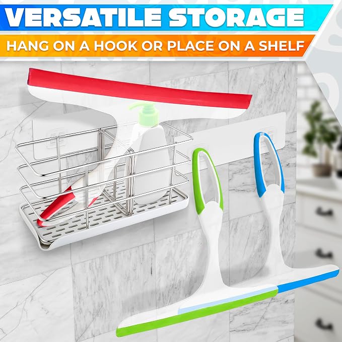 4Pcs 9.5” Hand Squeegee for Shower Glass - Durable Plastic Grip, Random Colors, Flexible Silicone Blade, Easy Hanging Hook, Lightweight Ergonomic Shower Squeegee for Glass Doors, Windows, and Tiles