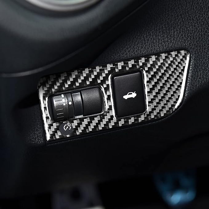 Real Carbon Fiber Trim for Subaru Accessories | for Scion FR-S 2013-2016 / Toyota 86 2016-2020 Head Lamp Headlight Control Switch Cover Interior Thick Overlay Decal - A